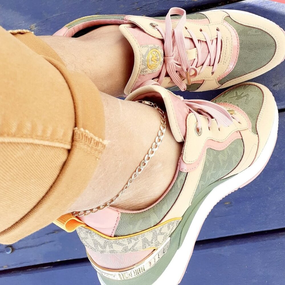 Michael Kors Crista Trainer, Army Green. - Picture 4 of 4